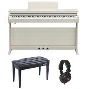 Yamaha YDP166 Standard Bundle | with Piano Stool and Headphones | White Birch image