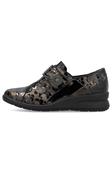 Rieker Velcro Strap Shoe Bronze and Black image