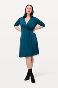 Ulla Popken Draped Dress in Teal image