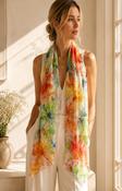 Ada Scarf in Orange/Green image