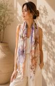 Ada Scarf in Tan/Purple image