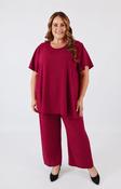 Ali Rhinestone Co-ord in Wine