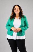 Amber Suede Biker Jacket in Green image