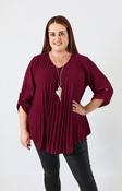 Bonnie Pleated Blouse in Wine image