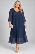 Celine Long Sleeve Dress in Navy