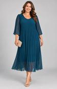 Celine Long Sleeve Dress in Teal