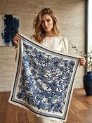 Chelsea Silk Scarf in Navy