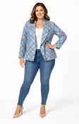 Chloe Check Jacket in Blue