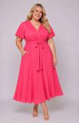 Dani Short Sleeve Dress in Coral image
