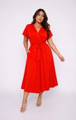 Dani Short Sleeve Dress in Red image