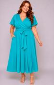 Dani Short Sleeve Dress in Turquoise image