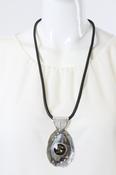 Doireann Necklace in Black and Silver