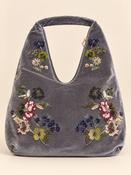 Fern Velvet Bag in Grey image