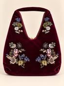 Fern Velvet Bag in Wine image