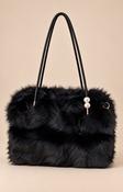 Indie Fur Bag in Black image
