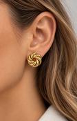 Indigo Earrings in Gold image