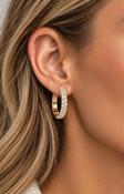 Isolde Mid Hoop Earrings in Gold