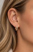 Isolde Small Hoop Earrings in Gold image