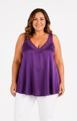 Jade Lace Trim Vest in Purple image