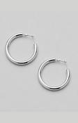 Jenny Hoop Earrings in Silver