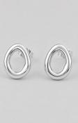 Julia Hoop Earrings in Silver