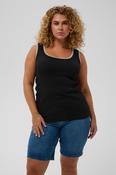 Kaffe Curve Carina Vest Top in Black With Edging