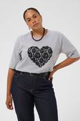 Kaffe Curve Glorina T-Shirt in Grey