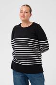 Kaffe Curve Liona Jumper in Black Stripe image