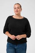Kaffe Curve Selia Knit Top in Black image