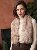 Kelsey Fur Scarf in Beige