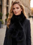 Kelsey Fur Scarf in Black