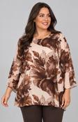 Kimberly Floral Blouse in Tan image