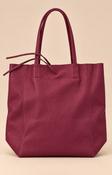 Liz Leather Tote Bag in Magenta image