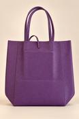Liz Leather Tote Bag in Purple image