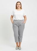 Lucie Crop Trousers in Light Grey image