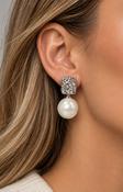 Lyra Earrings in Silver image