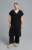 Mat Knitted V Neck Dress in Black image