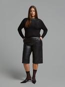 Mat Leather Culotte in Black image