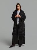 Mat Longline Cardigan in Black
