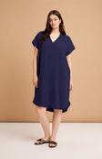 Mat Short Dress in Navy