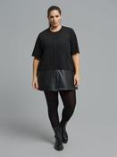 Mat Suede Zip Dress in Black image