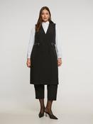 Mat Waistcoat Dress in Black