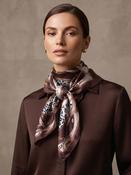 Megan Silk Scarf in Brown