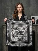 Monica Silk Scarf in Black