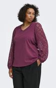 Only Carmakoma Effie Blouse in Fig image