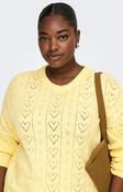 Only Carmakoma Isa Knit Top in Yellow image