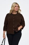 Only Carmakoma Miggie Cardigan in Coffee Bean
