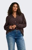 Only Carmakoma Raya L/S Shirt in Brown Dot image