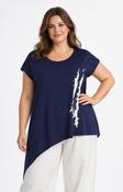 Ora Longline Top in Navy
