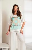 Ora Dot T-Shirt with Turquoise